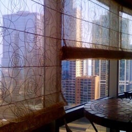 Custom Sheer roman shades