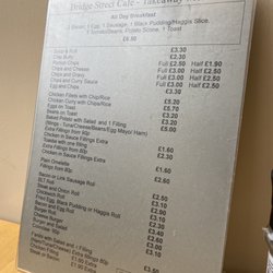 Bridge Street Cafe - Menu