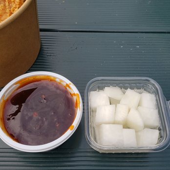 Chicko Chicken Korean Style - Sauce and radish ($1 each) - Korean Near Me - Burnaby, British Columbia