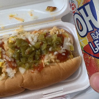 Dynasty Dogs And Tacos - Coleslaw, relish, mustard, ketchup & onions. May have gone a little crazy on my first visit. - Hot Dogs Near Me - Taylor, Michigan
