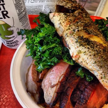 Queens Natural Meat - Grilled Branzino Fish with a side of grilled duck breast on top of a kale salad paired with a Coconut Water!! - Grocery Near Me - Fresh Meadows, New York Queens Natural Meat - Grilled Branzino Fish with a side of grilled duck breast on top of a kale salad paired with a Coconut Water!! - Grocery Near Me - Fresh Meadows, New York