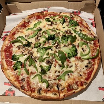 Fauci Pizza - Mushroom and Pepper Pizza - Pizza Near Me - Lynn, Massachusetts