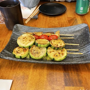 Wafuu Izakaya - Grilled zucchini, tomatoes, and mushrooms -- perfectly charred. - Izakaya Near Me - Forest Hills, New York Wafuu Izakaya - Grilled zucchini, tomatoes, and mushrooms -- perfectly charred. - Izakaya Near Me - Forest Hills, New York
