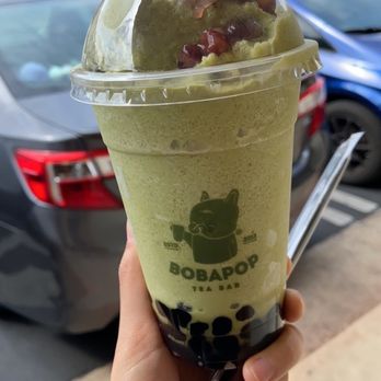 BoBaPoP - Matcha Slush with boba - Coffee & Tea Near Me - San Gabriel, California