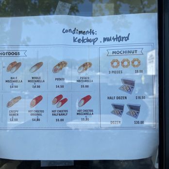 Mochinut - Menu as of April 2022 - Hot Dogs Near Me - La Crescenta, California Mochinut - Menu as of April 2022 - Hot Dogs Near Me - La Crescenta, California