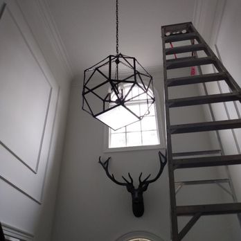Family Electric - Half way through with this awesome foyer light - Electricians Near Me Family Electric - Half way through with this awesome foyer light - Electricians Near Me