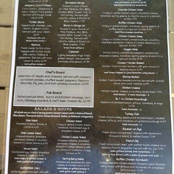 Landmark at The Creek - Flip side of the new menu - American Near Me - Payson, Arizona