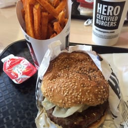 6oz burger & sweet potato fries 6oz burger & sweet potato fries