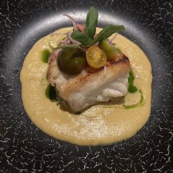Weft & Warp Art Bar + Kitchen - Halibut with Corn butter - Breakfast & Brunch Near Me - Scottsdale, Arizona Weft & Warp Art Bar + Kitchen - Halibut with Corn butter - Breakfast & Brunch Near Me - Scottsdale, Arizona