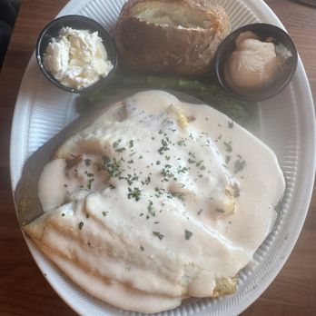 The Chart Room - Baked Stuffed Haddock - Seafood Near Me - Bar Harbor, Maine