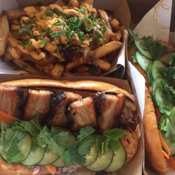 The Block - The Fig Rig Dirty Fries w/ a Bahn Mi Sandwich! Yum!
