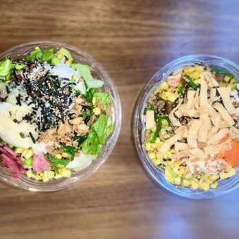 FOB Poke Bar - poke bowl (regular on left, large on right) - Poke Near Me - Bellevue, Washington FOB Poke Bar - poke bowl (regular on left, large on right) - Poke Near Me - Bellevue, Washington