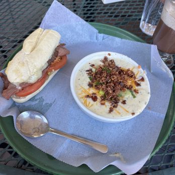 Magpie's Cafe - Potato soup and house beef sandwich - New American Near Me - Saint Charles, Missouri Magpie's Cafe - Potato soup and house beef sandwich - New American Near Me - Saint Charles, Missouri