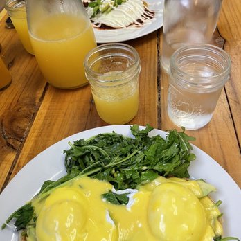 Estero Cafe - Eggs Benedict, huevos rancheros, and carafe of mimosas. - Breakfast & Brunch Near Me - Valley Ford, California