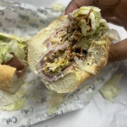 Turkey club sub with dry meat & rubbery bacon Turkey club sub with dry meat & rubbery bacon