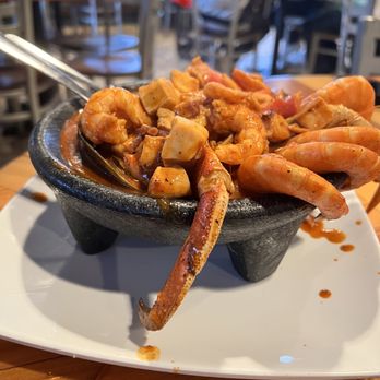 Las Islas Marias - Molcajete Kora. It was a succulent and spicy mix of large shrimp, mussels, and crab legs in a spicy red sauce called el Nayarit. - Seafood Near Me - San Antonio, Texas Las Islas Marias - Molcajete Kora. It was a succulent and spicy mix of large shrimp, mussels, and crab legs in a spicy red sauce called el Nayarit. - Seafood Near Me - San Antonio, Texas