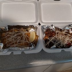 Sawasdee Thai Restaurant - Both trays well less than half for for over $15.00 each.