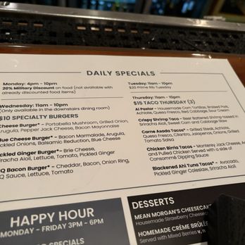 The Light Horse - Daily specials menu - American Near Me - Alexandria, Virginia The Light Horse - Daily specials menu - American Near Me - Alexandria, Virginia