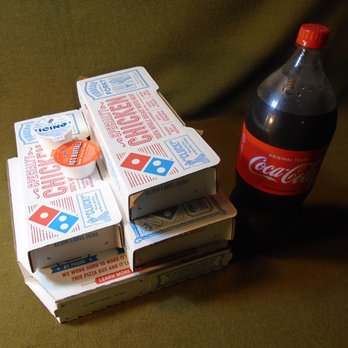 Domino's Pizza - Made it home with my big pile of food. - Pizza Near Me - Saint Francis, Minnesota Domino's Pizza - Made it home with my big pile of food. - Pizza Near Me - Saint Francis, Minnesota