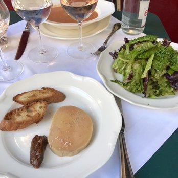Les Botanistes - Foie gras torchon, leafy green salad and gazpacho - all superb. - French Near Me - Paris, 75