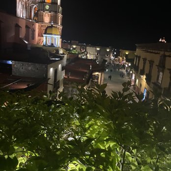 Cielo Rooftop SMA - View inside and out. Fabulous restaurant bar with an amazing bar overlooking the city - Mexican Near Me - San Miguel de Allende, GUA
