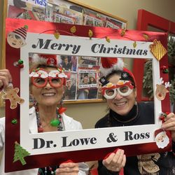 Dr Lowe & Dr Rossopoulos, DDS - Showing off my bright smile with Dr. Lowe.