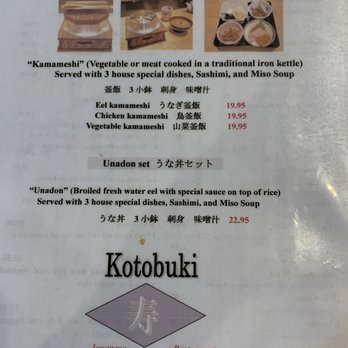 Kotobuki - Menu - Sushi Bars Near Me - Washington, DC, District of Columbia