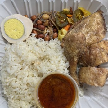 Jaya Asian Grill - Nasi lemak - great presentation, rice very salty - Asian Fusion Near Me - Denver, Colorado