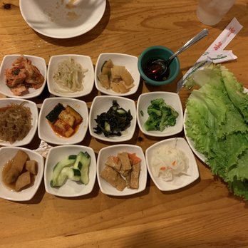 Moa Korean BBQ - Banchan. Ask for lettuce separately if you want to make a wrap. - Korean Near Me - Pleasant Hill, California Moa Korean BBQ - Banchan. Ask for lettuce separately if you want to make a wrap. - Korean Near Me - Pleasant Hill, California