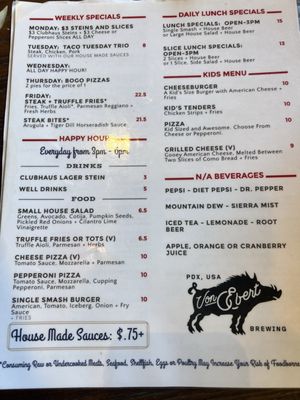Menu photo 1 Von Ebert Brewing - Glendoveer Portland, OR Menu photo 1 Von Ebert Brewing - Glendoveer Portland, OR