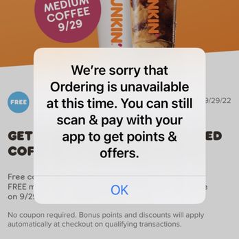 Dunkin' -  a text message from a customer - Coffee & Tea Near Me - Far Rockaway, New York