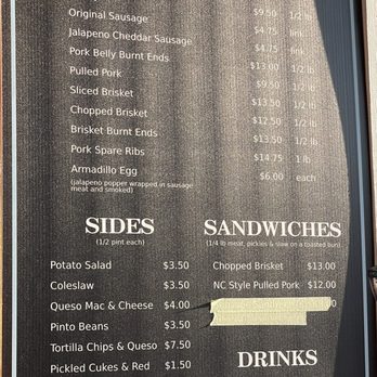 Matt's BBQ - Menu as of August 2022 - Food Trucks Near Me - Portland, Oregon