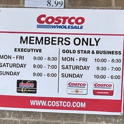 Costco Wholesale Warehouse - Hours of operation.