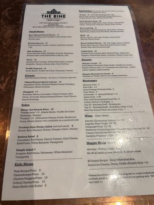Menu photo 3 The Bine Beer & Food Bothell, WA