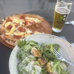 Bear Cave Brewing - Green goddess salad, make your own pizza.