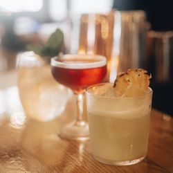 Smoky mezcal margarita with a spicy twist -- one of our signature cocktails, crafted to pair perfectly with ceviche.