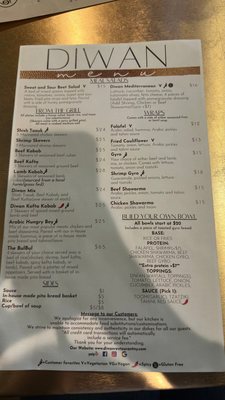 Menu photo 1 Diwan Restaurant Manlius, NY Menu photo 1 Diwan Restaurant Manlius, NY