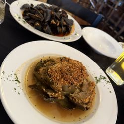 The Ridge - Stuffed artichoke & mussels in red sauce delicious