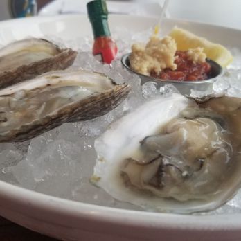 Blackwall Hitch - Oysters on the half shell. With ginger-lime or mango flavors horseradish and cocktail.sauce.should.have ordered.a.dozen - New American Near Me - Baltimore, Maryland Blackwall Hitch - Oysters on the half shell. With ginger-lime or mango flavors horseradish and cocktail.sauce.should.have ordered.a.dozen - New American Near Me - Baltimore, Maryland