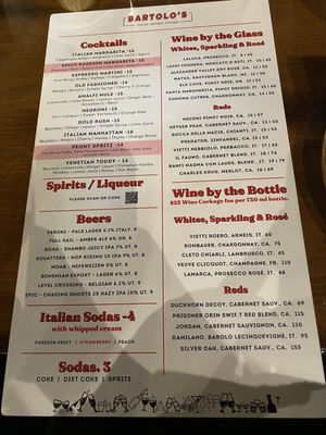 Menu photo 7 Bartolo's Park City, UT