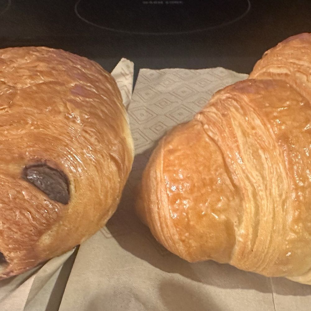 Chocolate Croissant and Butter Croissant Chocolate Croissant and Butter Croissant