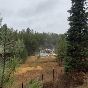 Gold Fork Hot Springs - View of springs as you walk up - Hot Springs Near Me - Donnelly, Idaho