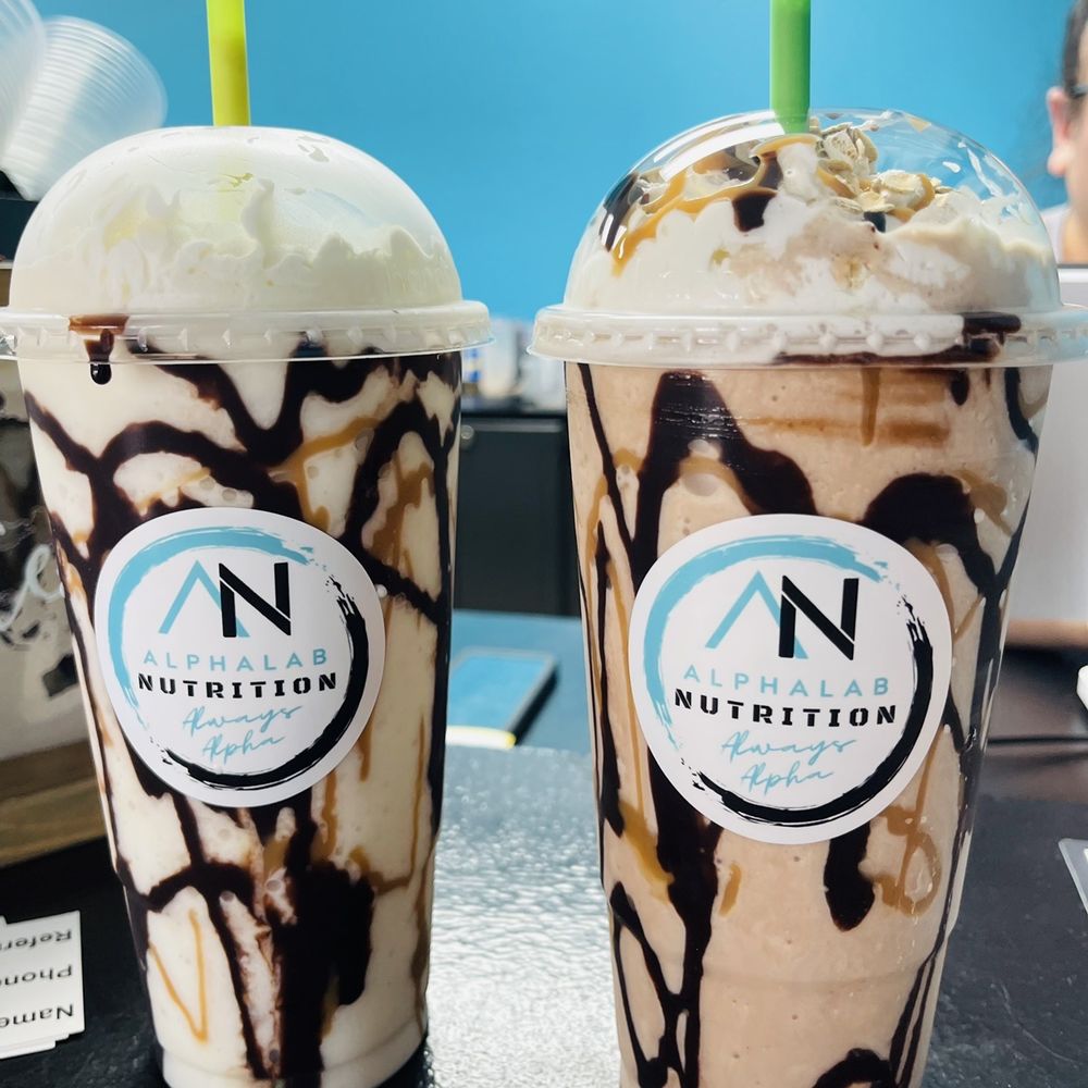 AlphaLab Nutrition - two milkshakes on a table - Coffee & Tea Near Me - Victoria, Texas