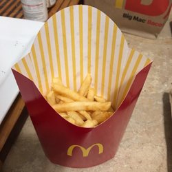 McDonald's - Just got home from the drive-thru. I sure am glad I payed the extra money for a large fry! Thanks for filling it less than half way.