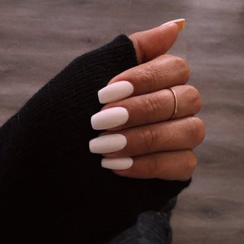 Paris Nails & Skin - Coffin shape with gel - Nail Salons Near Me - Tustin, California
