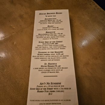 The Brewer's Art - Beer menu - Breweries Near Me - Baltimore, Maryland