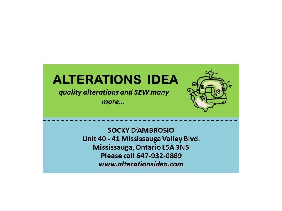 ALTERATIONS IDEA Updated September 2024 41 Mississauga Valley