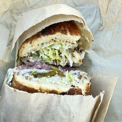 New Daly City Market - Pastrami on Dutch Crunch with everything on it!