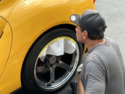 Photo of Onsite Wheels - Garden Grove, CA, US. Owner working on my wheel