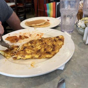 Palatine Inn Restaurant - Omelette. Lots of omelette choices. Served with hash browns toast or pancakes. My son selected pancakes - American Near Me - Palatine, Illinois Palatine Inn Restaurant - Omelette. Lots of omelette choices. Served with hash browns toast or pancakes. My son selected pancakes - American Near Me - Palatine, Illinois
